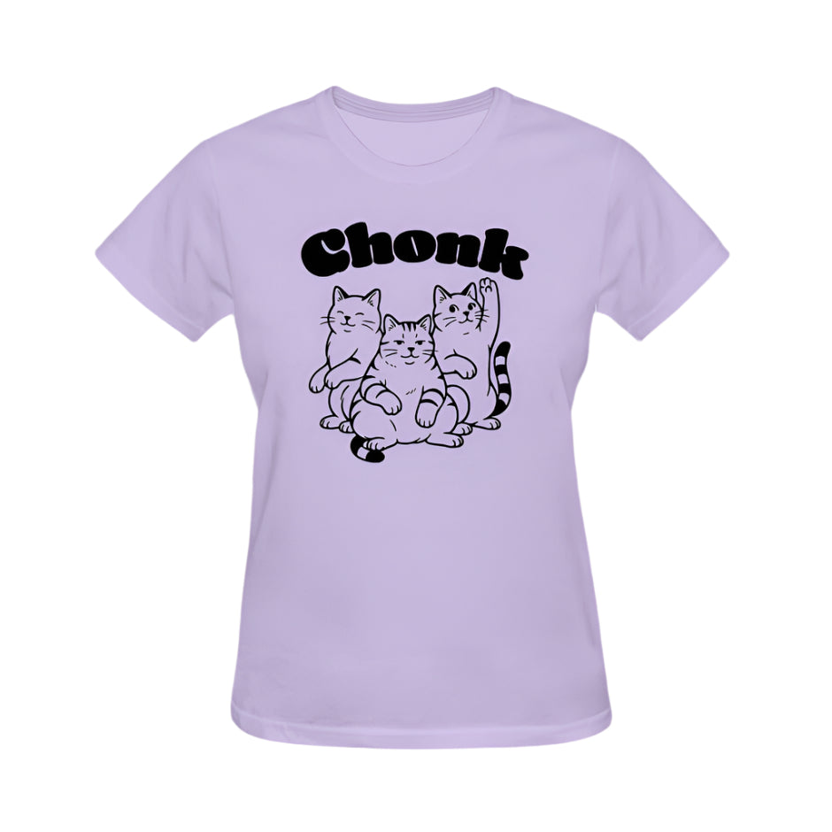 Chonky Cats Graphic Tee -Lavender