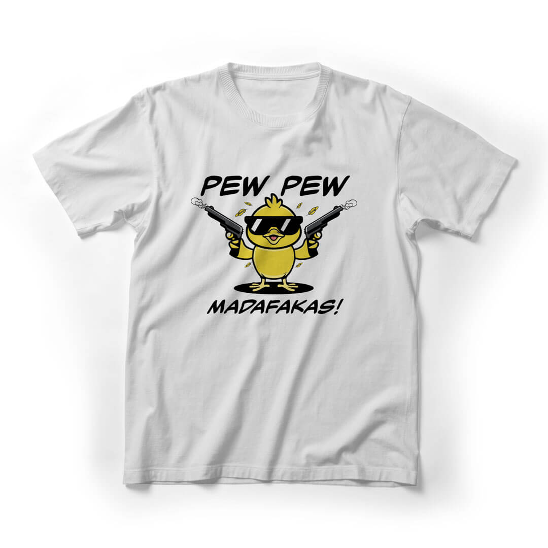 Pew Pew Madafakas Graphic Tee - men - white