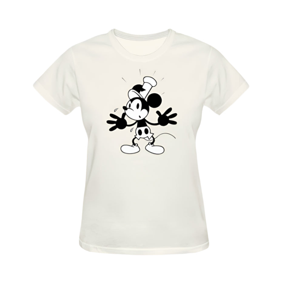 Retro Mickey Graphic Tee - Cream