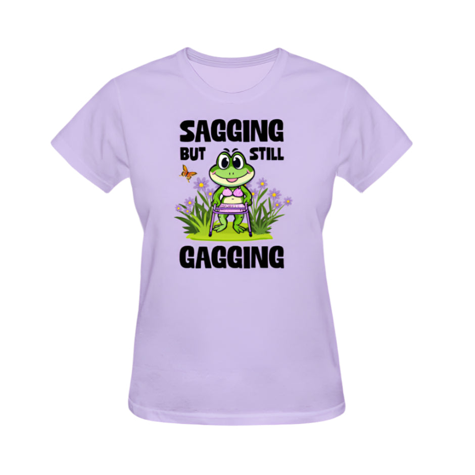 Sagging Still Gadding Graphic Tee - Lavender