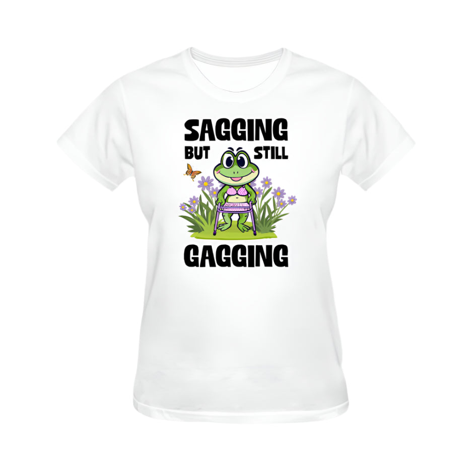 Sagging Still Gadding Graphic Tee - White