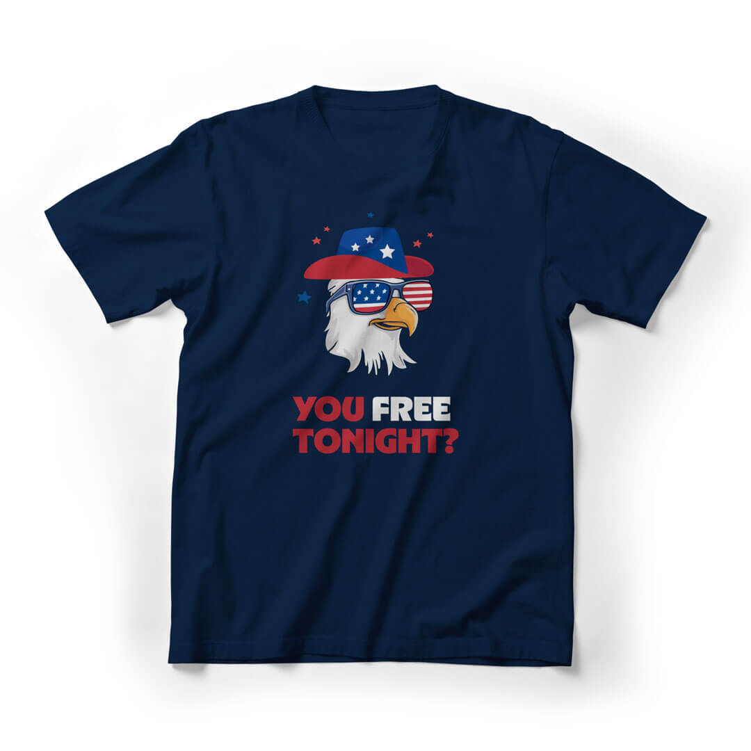 You Free Tonight? Independence Day Graphic Tee - Navy
