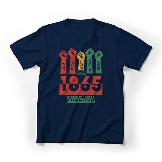 Black History Don't Start With Slavery Graphic Tee - Navy