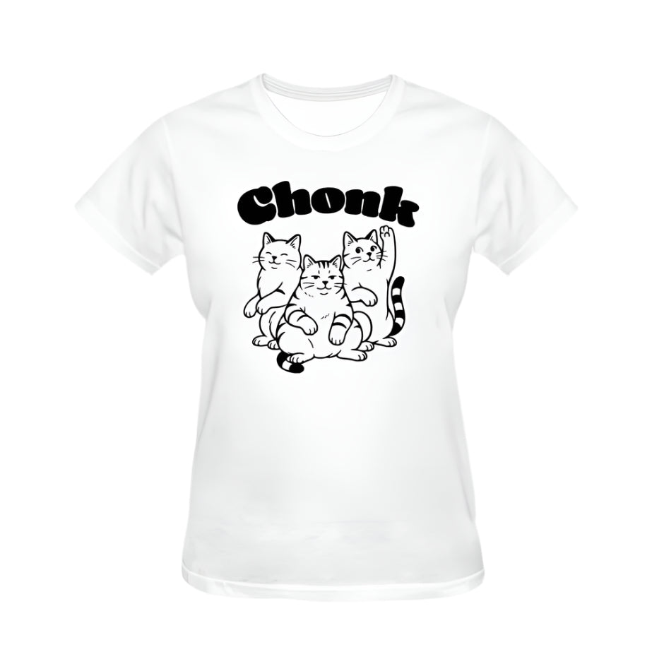 Chonky Cats Graphic Tee - White