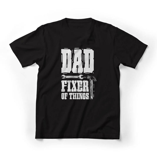 Dad Fixer Of Things Father's Day Graphic Tee - Black
