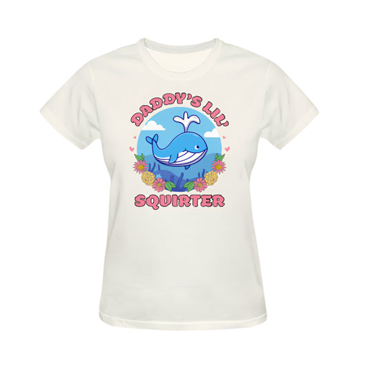 Daddy's Lil' Squirter Adult Humor Graphic Tee - Cream