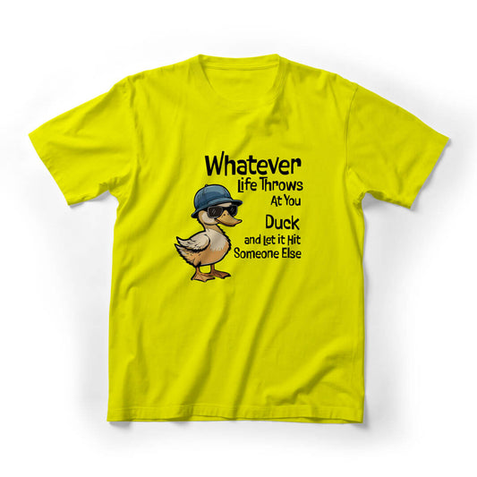 Duck it Quirky Graphic Tee - Lime