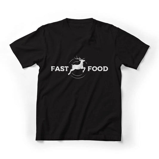 Fast Food Funny Graphic Tee - Black