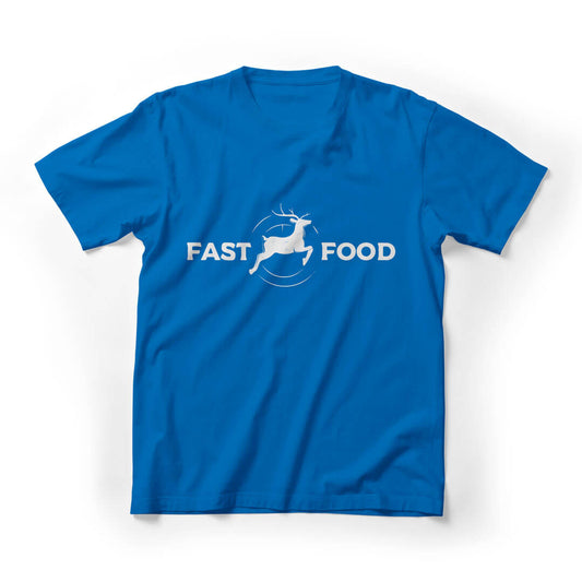 Fast Food Funny Graphic Tee - Blue