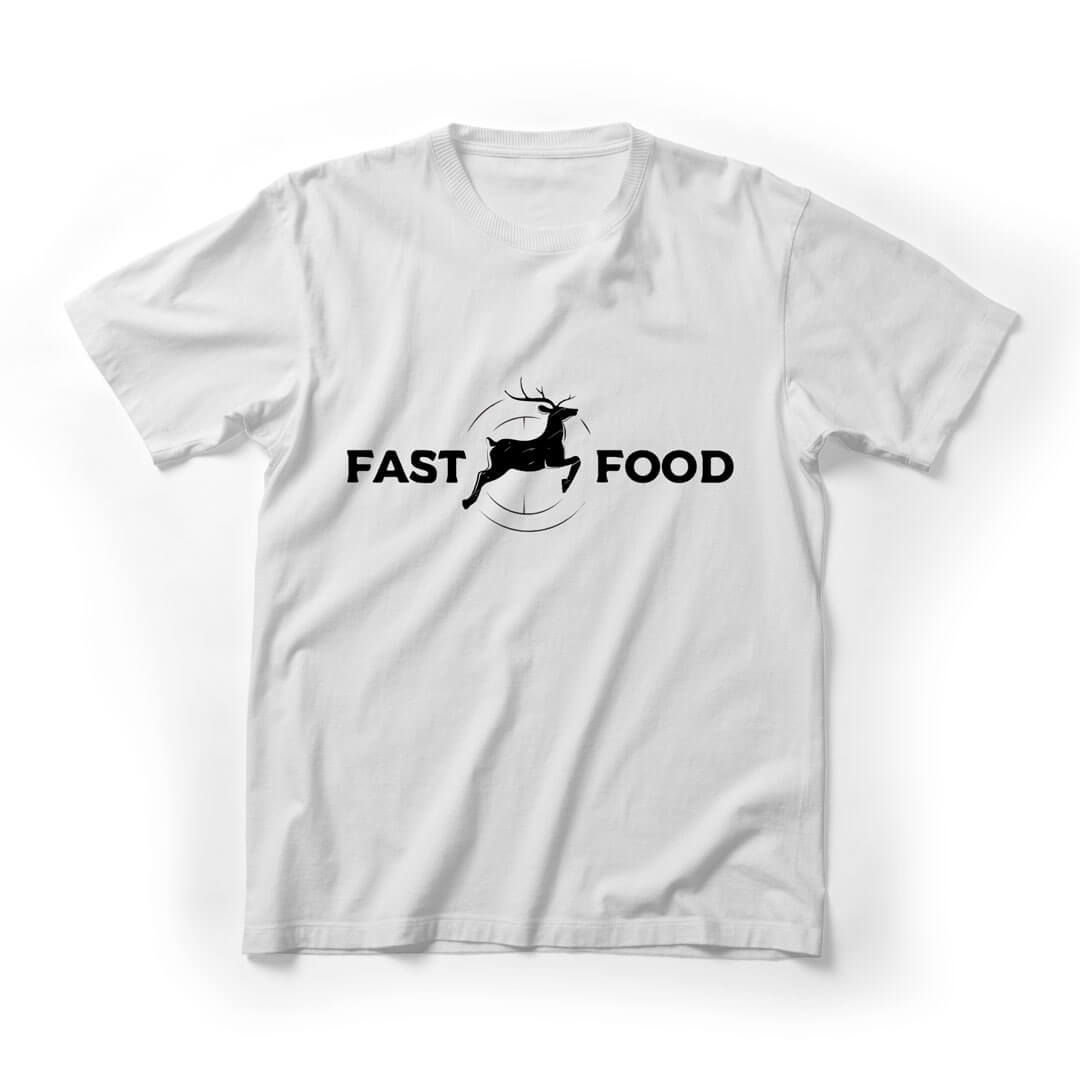 Fast Food Funny Graphic Tee - White
