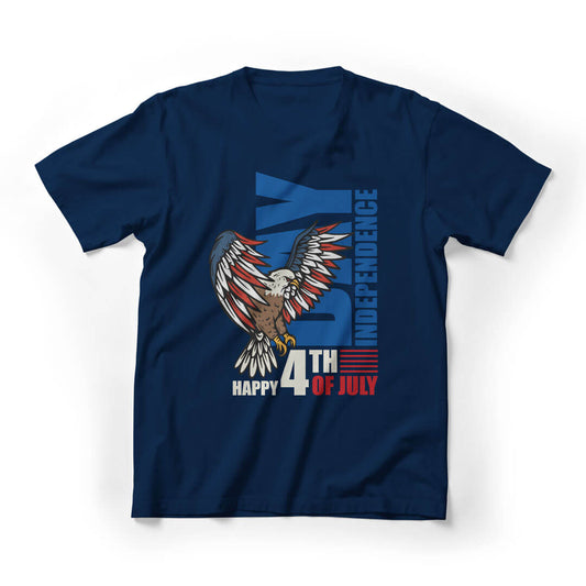 Happy 4th Of July Independence Day Graphic Tee - navy