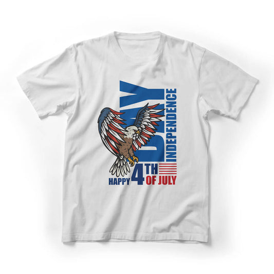 Happy 4th Of July Independence Day Graphic Tee - white