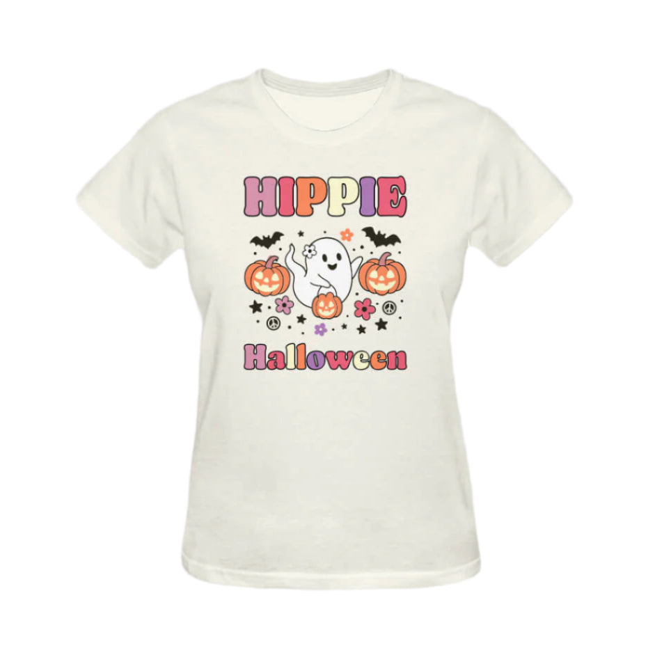 Hippie Halloween Graphic Tee - Cream
