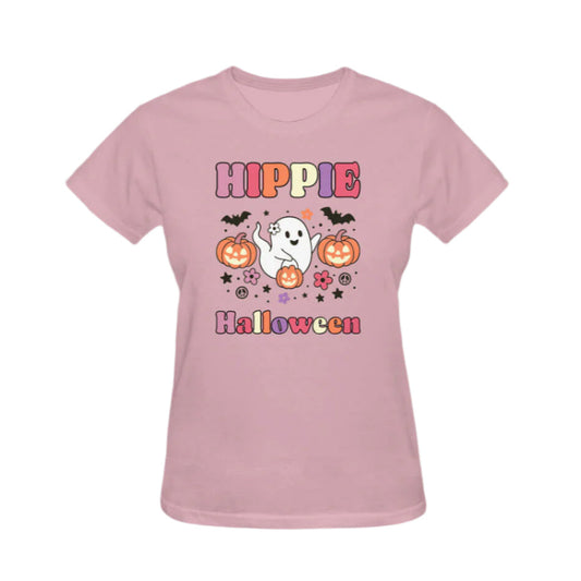Hippie Halloween Graphic Tee - Dusty Pink