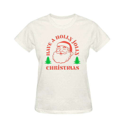 Holly Jolly Christmas Graphic Tee - Cream