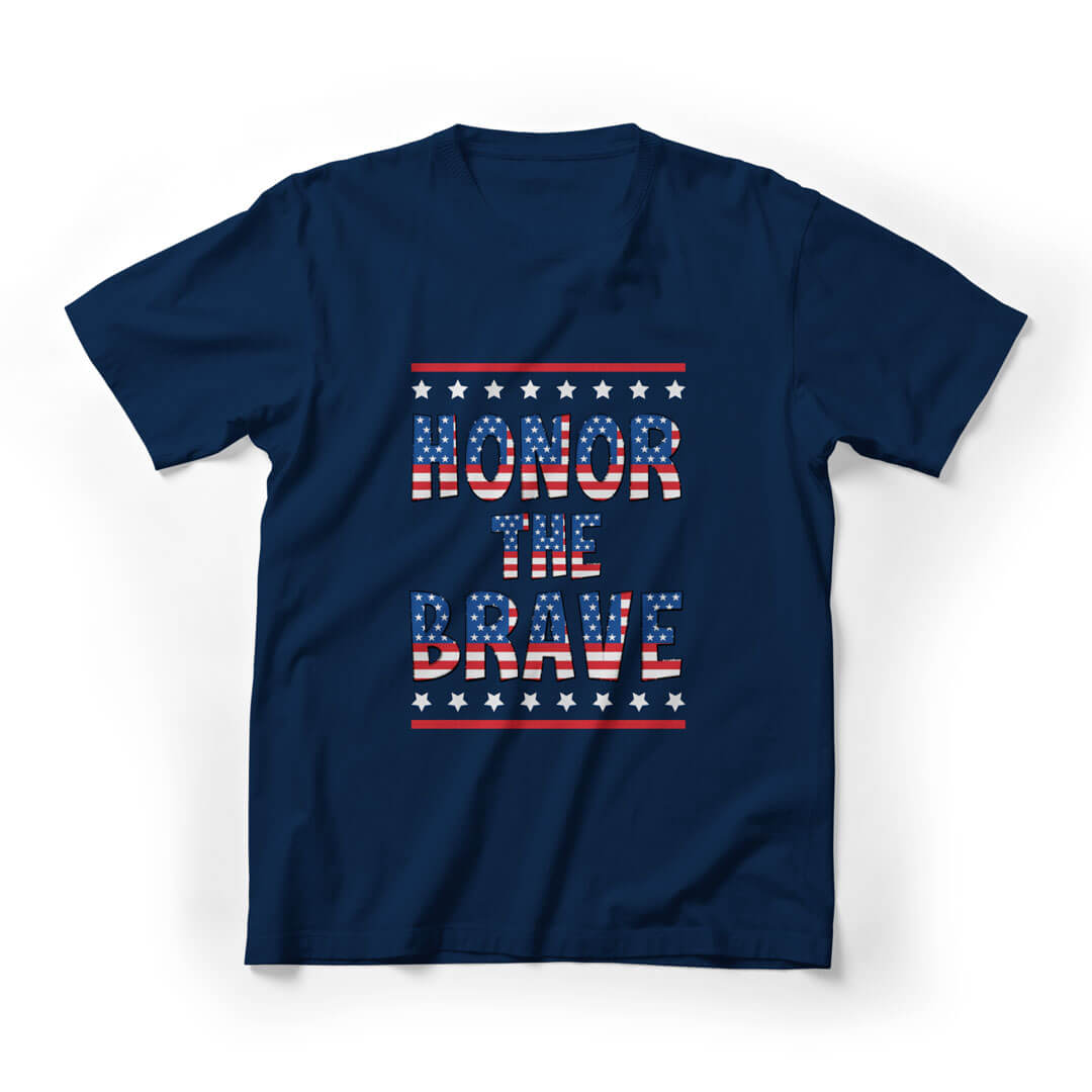 Honor The Brave Memorial Day Graphic Tee - Navy