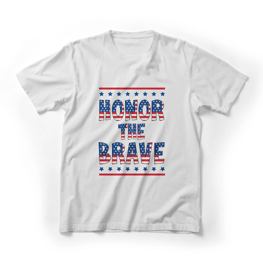 Honor The Brave Memorial Day Graphic Tee - White