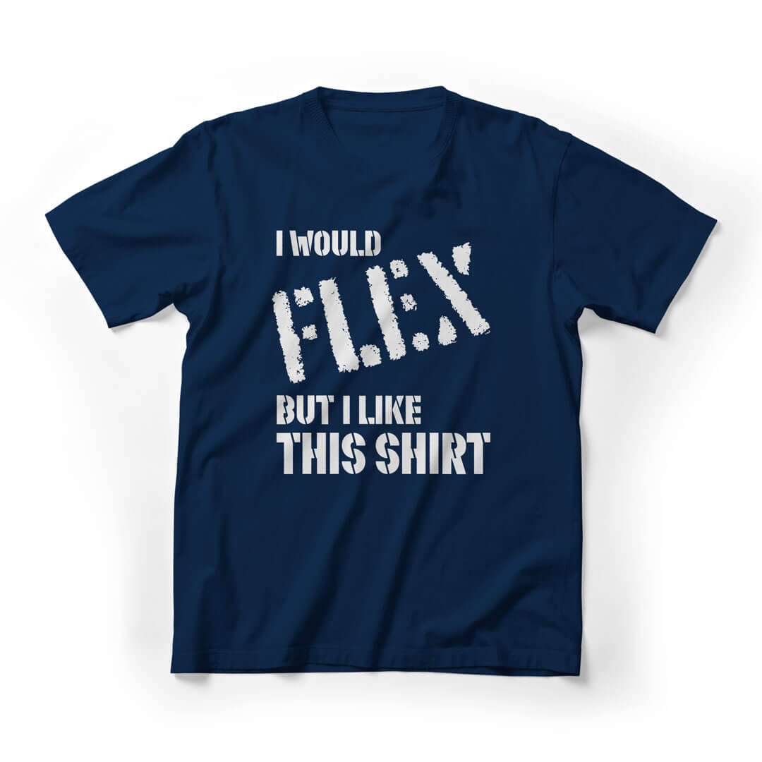 I Would Flex But I Like This Tee Graphic Tee - Navy