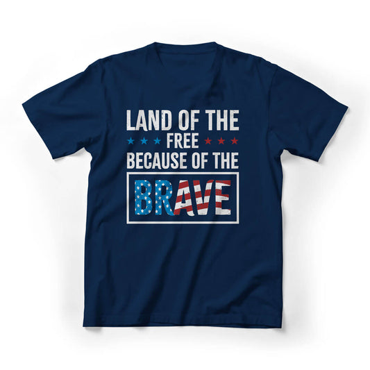 Land Of Free Memorial Day Graphic Tee - Navy