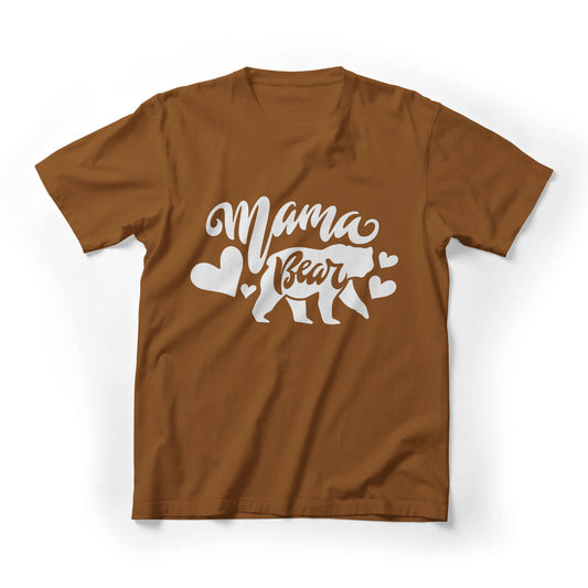 Mama Bear Mother's Day Graphic Tee - Brown