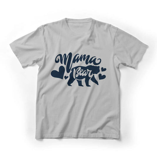 Mama Bear Mother's Day Graphic Tee - Grey