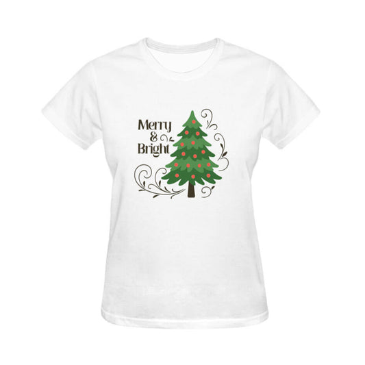 Merry & Bright Graphic Tee - White
