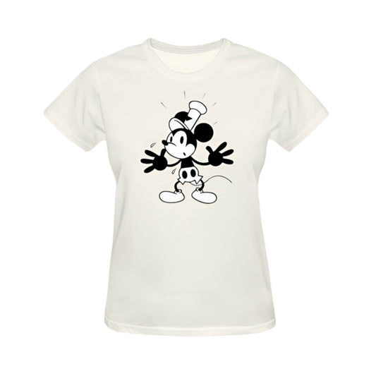 Retro Mickey Graphic Tee - Cream