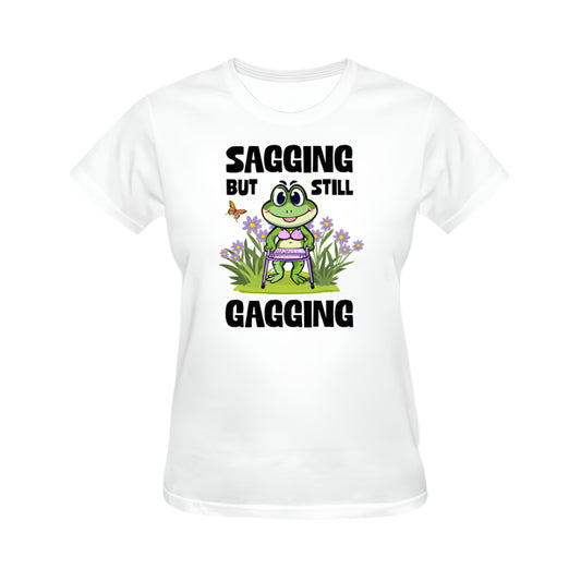 Sagging Still Gadding Graphic Tee - White