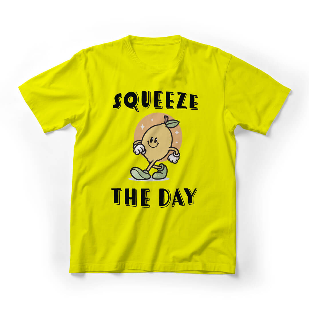 Squeeze The Day Cute Graphic Tee - Lime