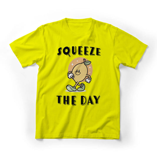 Squeeze The Day Cute Graphic Tee - Lime