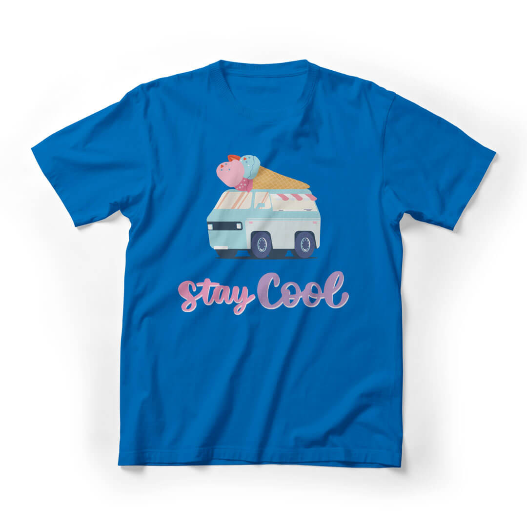 Stay Cool Summer Graphic Tee - Blue