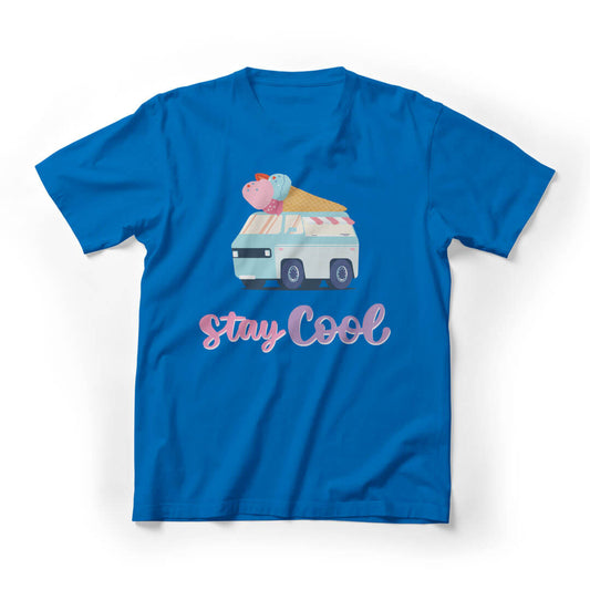 Stay Cool Summer Graphic Tee - Blue