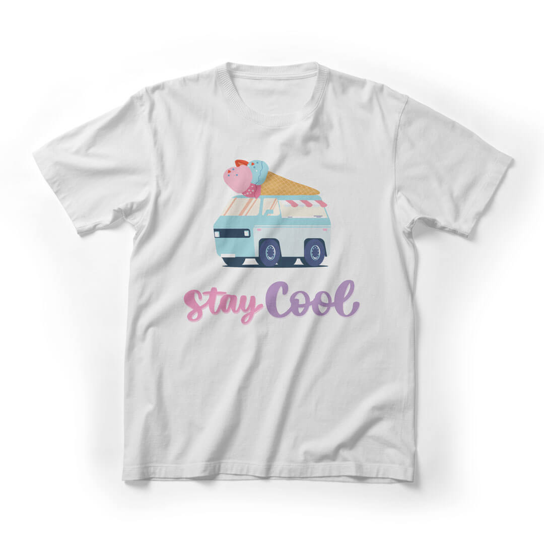 Stay Cool Summer Graphic Tee - White