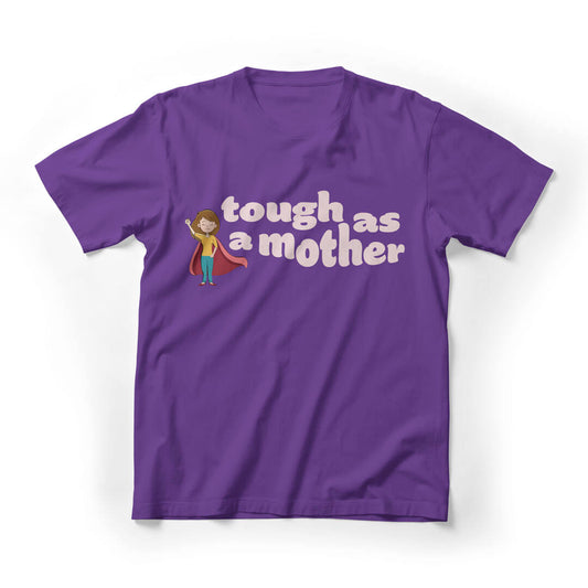 Tough Mom Mother's Day Graphic Tee - Purple
