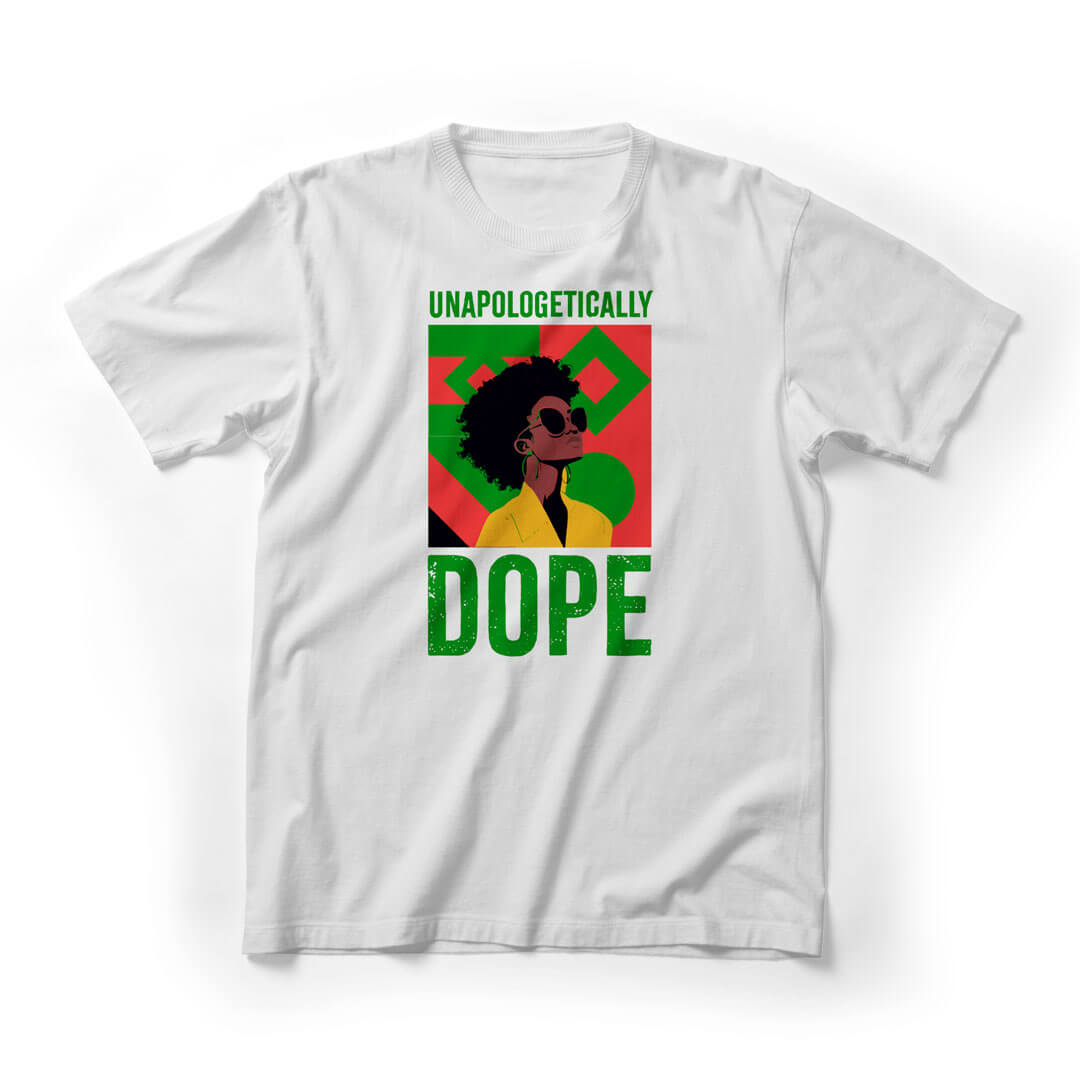 Unapologetically Dope Juneteenth Graphic Tee - White