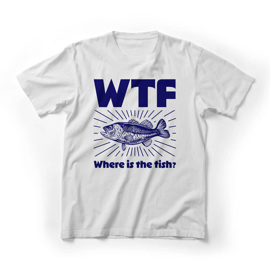 WTF (Where is The Fish?) Graphic Tee - White