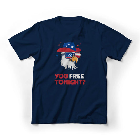 You Free Tonight? Independence Day Graphic Tee - Navy